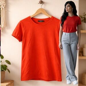 DOLCE & GABBANA red orange T-shirt top size MEDIUM